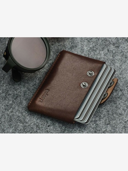 Pularys Set cadou portofel și breloc din piele pentru bărbați Pularys Hobby maro 189414102