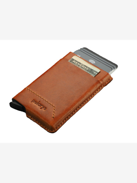 Pularys Portofel din piele pentru bărbați Pularys Gobi Light Brown
