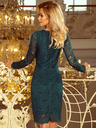 numoco Rochie din dantelă cu decolteu - verde Numoco