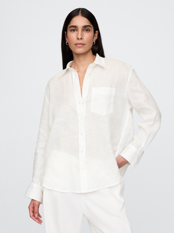 GAP Cămașă oversize din in Big Shirt GAP
