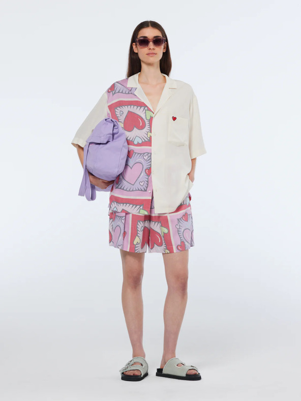 Scotch & Soda Cămașă cu model pentru femei Scotch & Soda roșu și crem