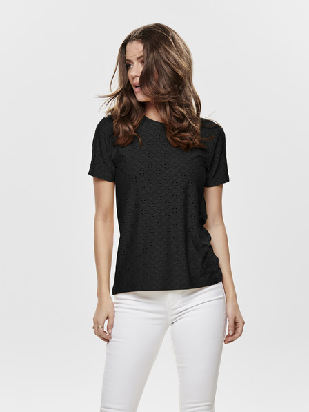 Jacqueline de Yong Tricou negru JDY Cathinka