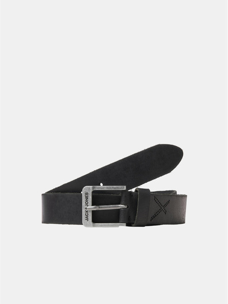 Jack & Jones Curea din piele neagră pentru bărbați Jack & Jones Rock