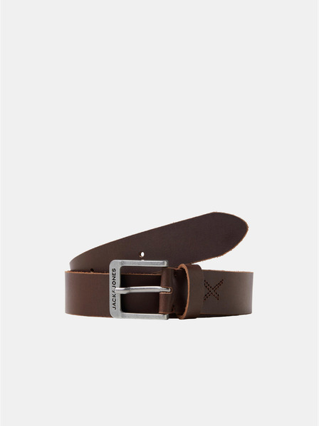 Jack & Jones Curea din piele maro închis pentru bărbați Jack & Jones Rock