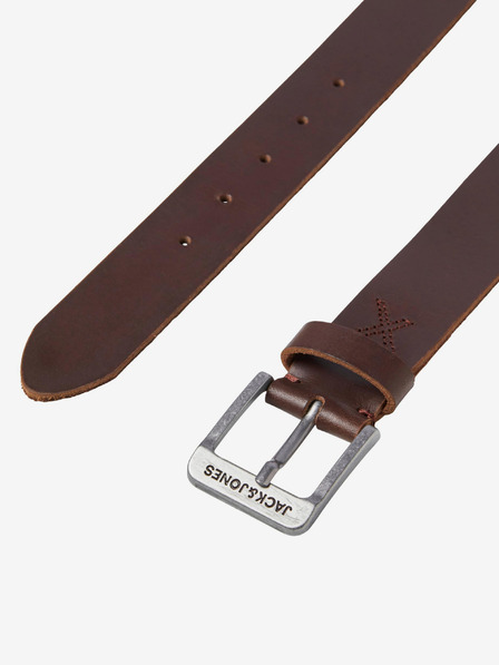 Jack & Jones Curea din piele maro închis pentru bărbați Jack & Jones Rock