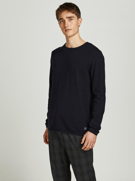 Jack & Jones Pulover basic negru pentru bărbați Jack & Jones Hill