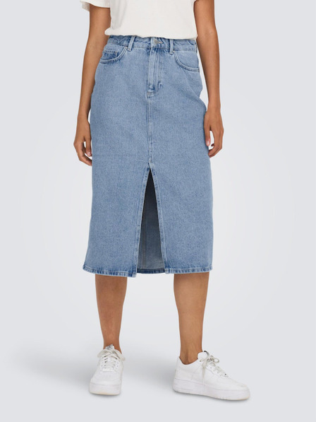 ONLY Albastru deschis Fustă midi din denim pentru femei ONLY Bianca