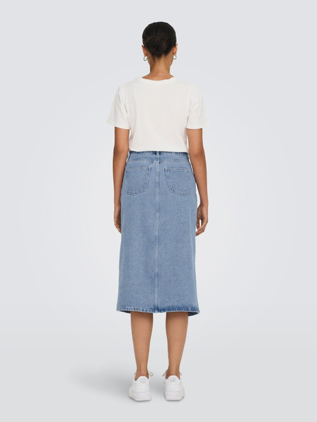 ONLY Albastru deschis Fustă midi din denim pentru femei ONLY Bianca