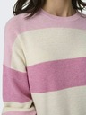 ONLY Pulover roz cu dungi pentru femei ONLY
