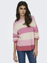 ONLY Pulover roz cu dungi pentru femei ONLY
