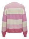 ONLY Pulover roz cu dungi pentru femei ONLY