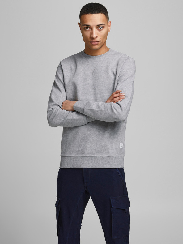 Jack & Jones Hanorac basic gri deschis pentru bărbați Jack & Jones