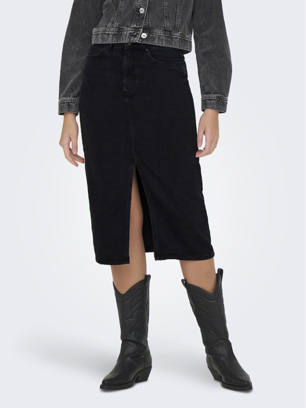 ONLY Negru Fustă midi din denim pentru femei ONLY Bianca