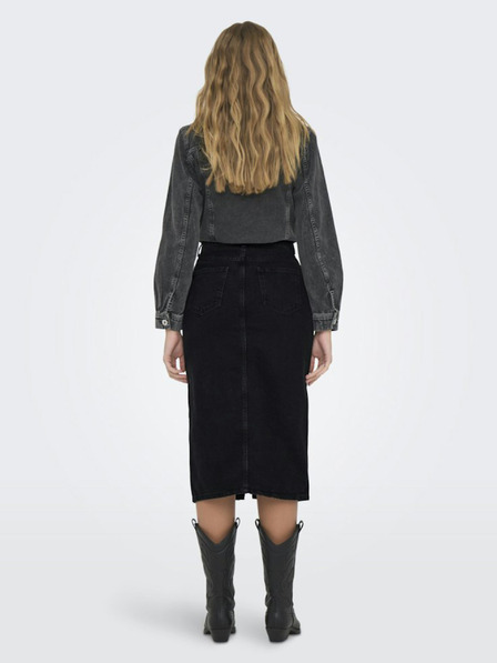 ONLY Negru Fustă midi din denim pentru femei ONLY Bianca