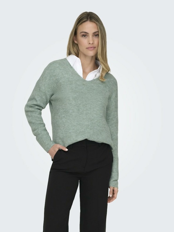 ONLY Pulover verde pentru femei ONLY Camilla