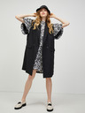 Vero Moda Rochie albă și neagră cu flori și mâneci balon VERO MODA Lydia