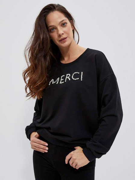 Moodo Sweatshirt negru pentru femei Moodo