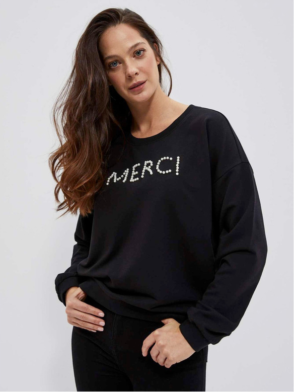 Moodo Sweatshirt negru pentru femei Moodo
