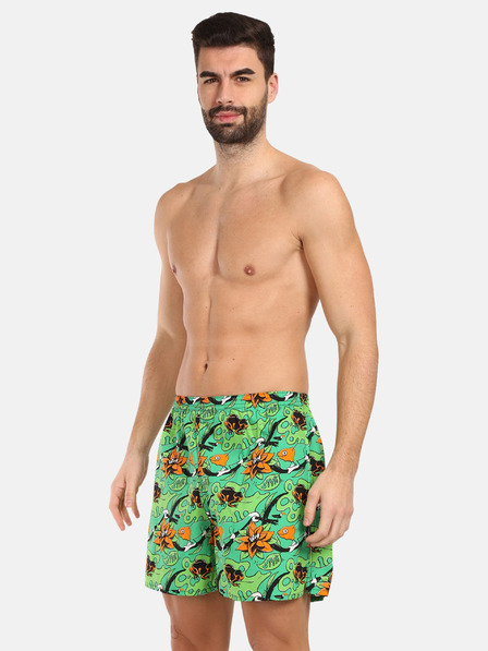 Styx Pantaloni scurți de casă cu buzunare pentru bărbați verzi Styx Tropic
