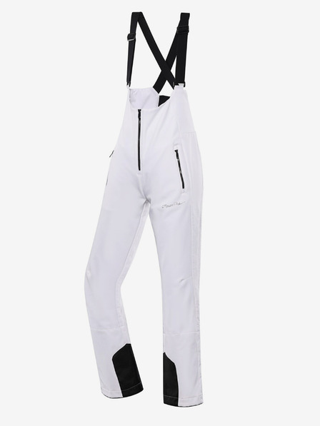 ALPINE PRO Pantaloni softshell de schi cu membrană pentru femei ALPINE PRO GERANA alb