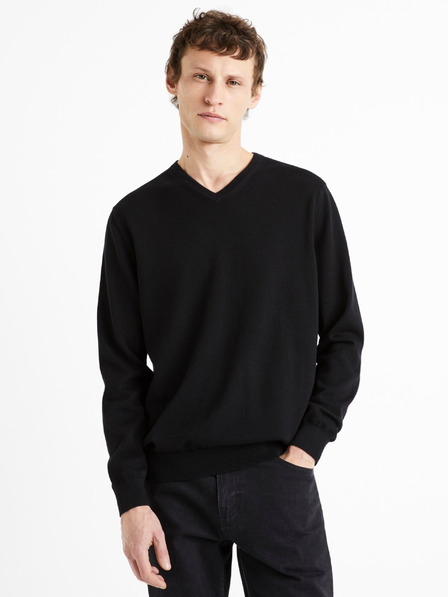 Celio Pulover negru pentru bărbați Celio Decotonv