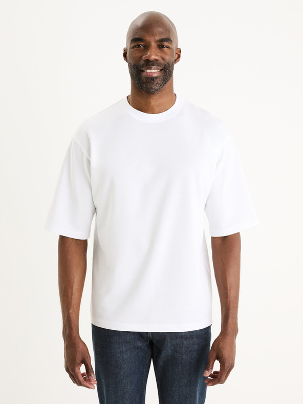 Celio Tricou alb pentru bărbați Celio Gehem