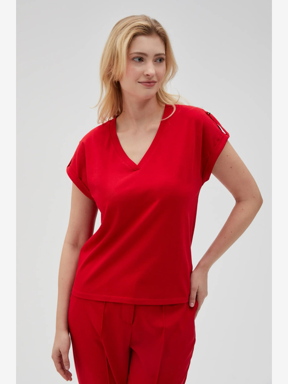 Moodo Tricou roșu pentru femei Moodo