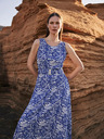 Moodo Rochie midi cu model albastru Moodo