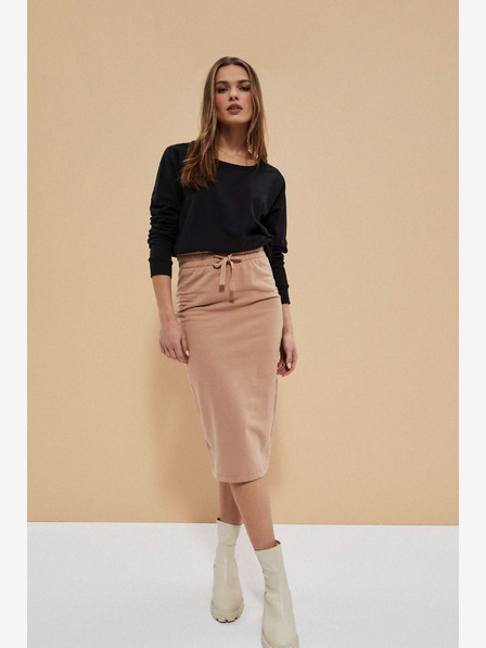 Moodo Fustă Sweatpants bej pentru femei Moodo