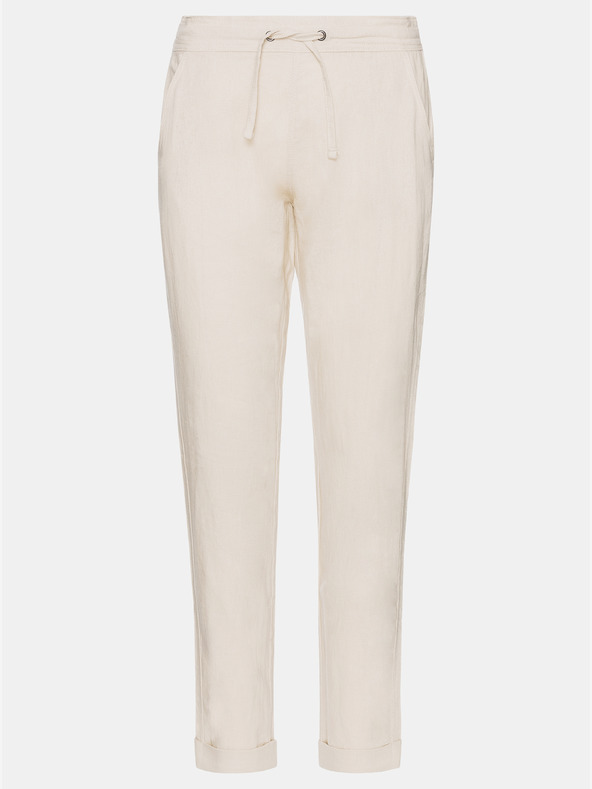 Sam 73 Pantaloni crem din in pentru femei SAM 73