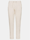 Sam 73 Pantaloni crem din in pentru femei SAM 73