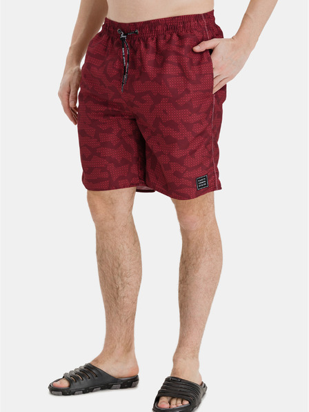 Sam 73 Costume de baie pentru bărbați cu model burgundy SAM 73