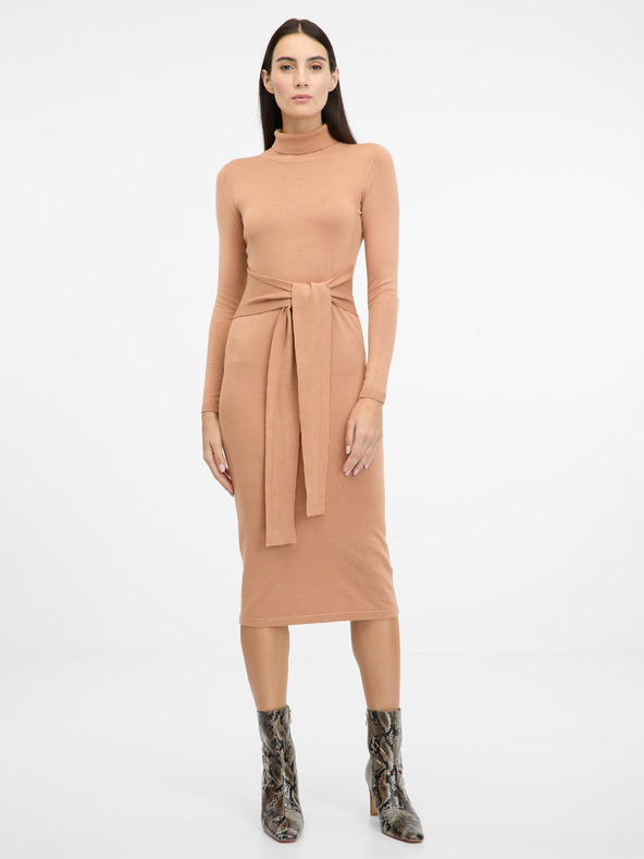 Orsay Rochie midi maro deschis pentru femei ORSAY