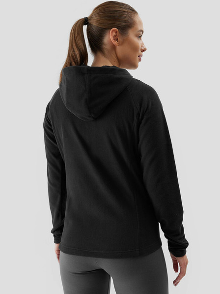 4F Hanorac cu glugă, cu fermoar, din fleece, pentru femei 4F