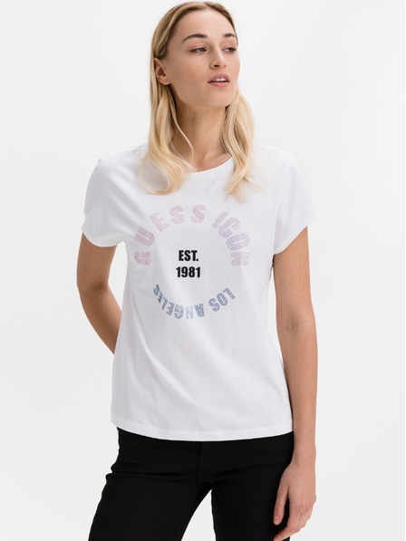 Guess Tricou alb Guess Tonya pentru femei