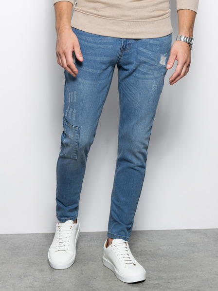 Ombre Clothing Blugi albaștri skinny fit pentru bărbați Ombre Clothing P1060