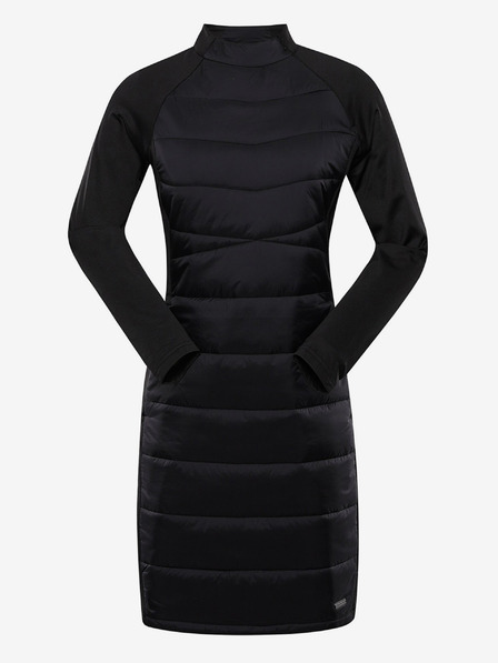 ALPINE PRO Rochie hi-therm de iarnă neagră pentru femei ALPINE PRO OMERA
