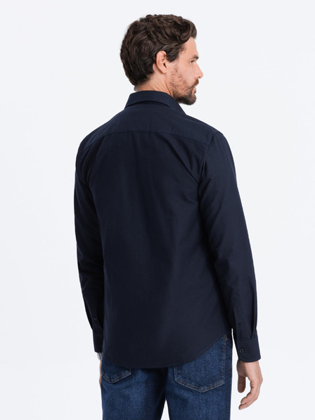 Ombre Clothing Cămașă bărbați albastru închis Ombre Clothing