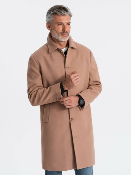 Ombre Clothing Palton bărbătesc single-breasted cu guler și pardesiu Îmbrăcăminte Ombre
