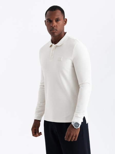 Ombre Clothing Tricou polo cu mânecă lungă pentru bărbați Ombre Clothing