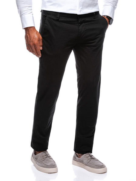 Edoti EDOTI Pantaloni chino pentru bărbați, negri