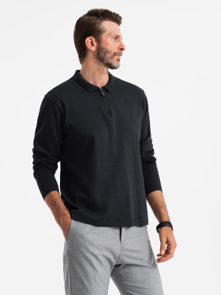 Ombre Clothing Tricou polo cu mânecă lungă pentru bărbați Ombre Clothing