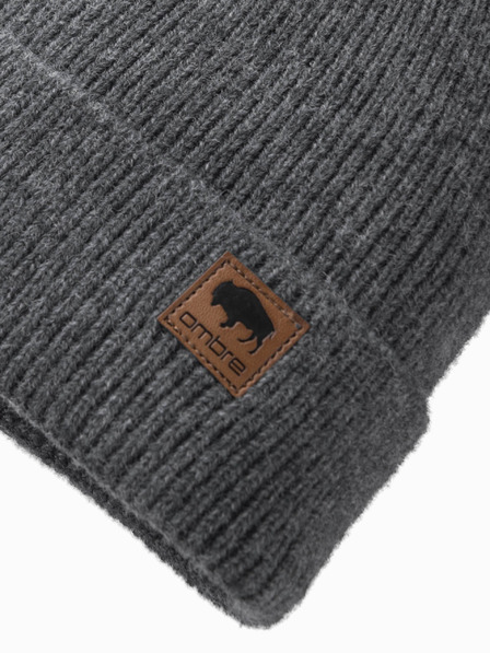 Ombre Clothing Șapcă tricotată pentru bărbați cu aplicații de îmbrăcăminte Ombre