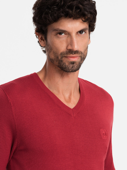 Ombre Clothing Pulover elegant pentru bărbați BASIC cu decolteu în V Îmbrăcăminte Ombre
