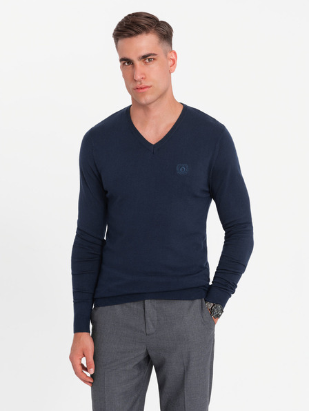 Ombre Clothing Pulover elegant pentru bărbați BASIC cu decolteu în V Îmbrăcăminte Ombre