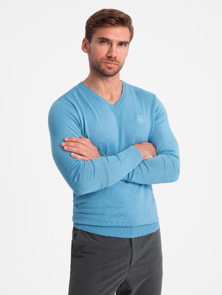 Ombre Clothing Pulover elegant pentru bărbați BASIC cu decolteu în V Îmbrăcăminte Ombre