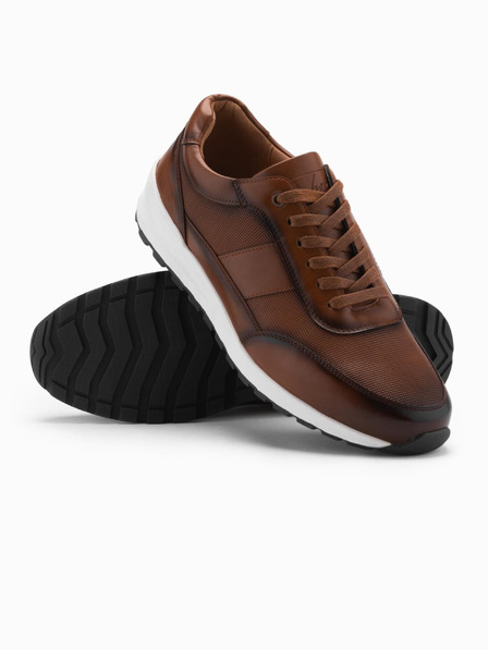 Ombre Clothing Adidași din pânză pentru bărbați maro Îmbrăcăminte Ombre