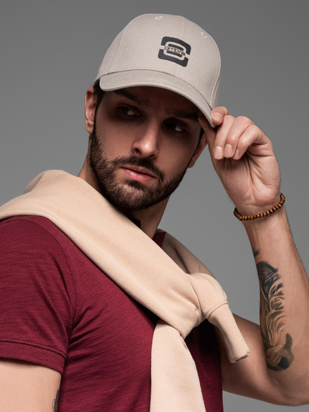 Ombre Clothing Șapcă de baseball pentru bărbați cu logo gri Îmbrăcăminte Ombre