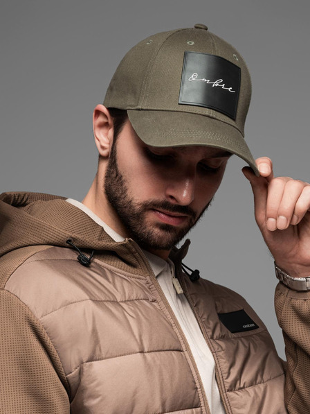 Ombre Clothing Șapcă de baseball pentru bărbați cu plasture mare kaki Ombre Clothing