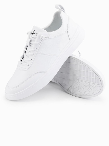 Ombre Clothing Pantofi casual unisex bărbătești eco nubuc alb Ombre Clothing